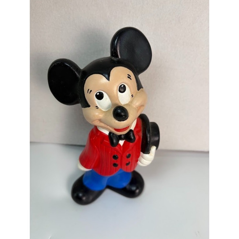 Vintage Mickey Mouse Figurine‎ Walt Disney Productions Hand Painted 9" Ceramic